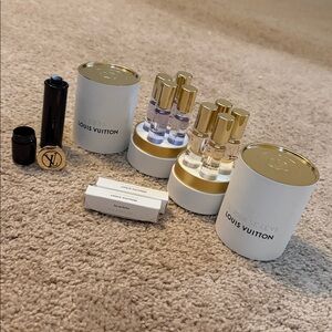 Louis Vuitton Fragrance Collection with Gold Accents